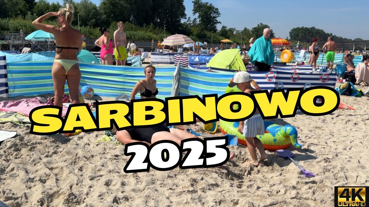 Sarbinowo 2025 – Tak Wygląda Plaża w Szczycie Sezonu! 😱 Spacer z Kamerą (4K-60fps)