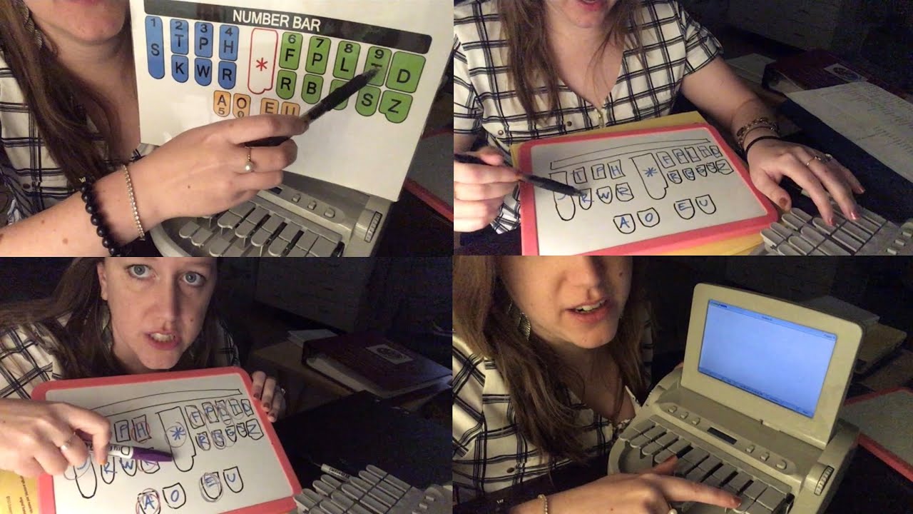 Teaching you how to type on a stenograph machine ⌨️🖊️🔠 Lofi asmr 