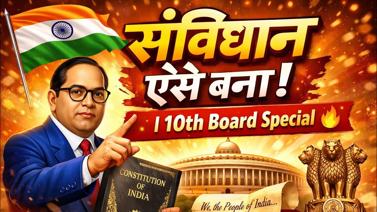🇮🇳 संविधान ऐसे बना! | 10th Board Special 🔥