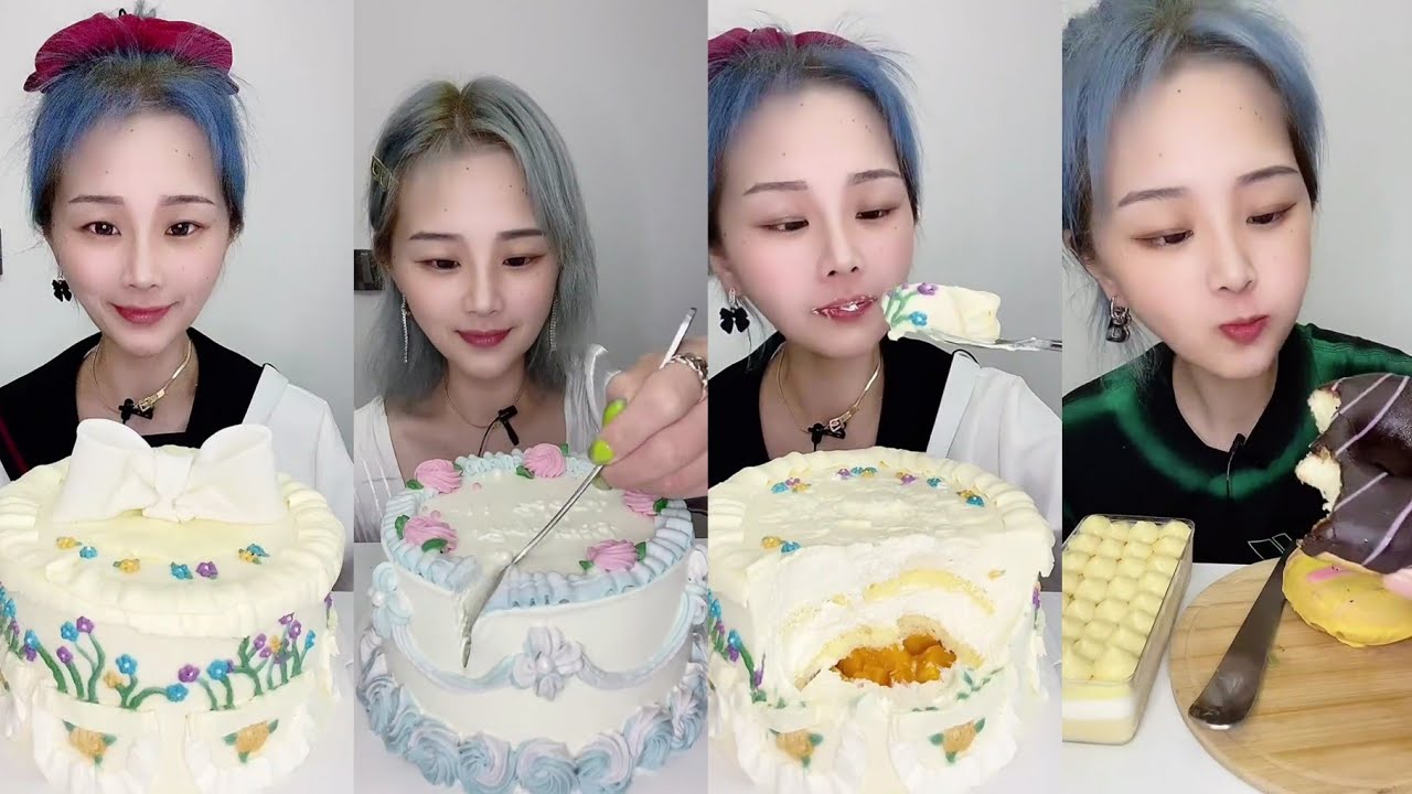 [ENG SUB] Creamy cakes & desserts | Kwai Mukbang ASMR | Qing