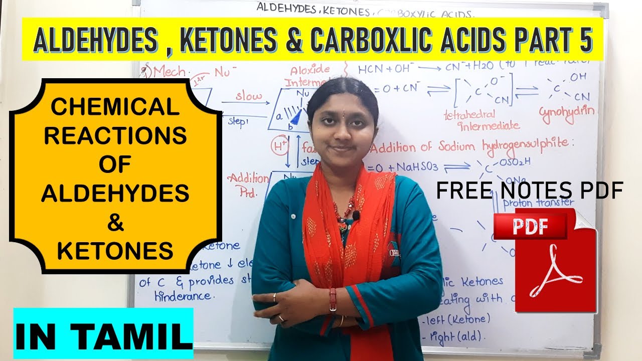 Aldehydes , ketones & Carboxylic Acids Part 5 | In Tamil | Chemical Reactions Of Ald & Ketones |