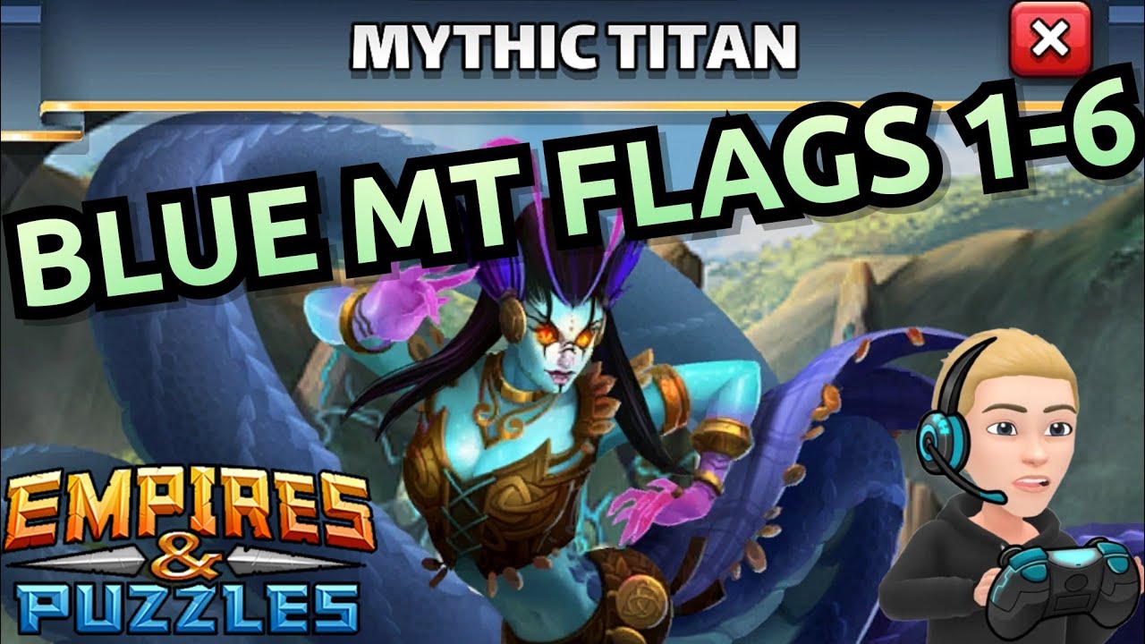 Blue Mythic Titan Jormungandr Flags 1-6 Using Green Teams With No Gastille! Empires And Puzzles