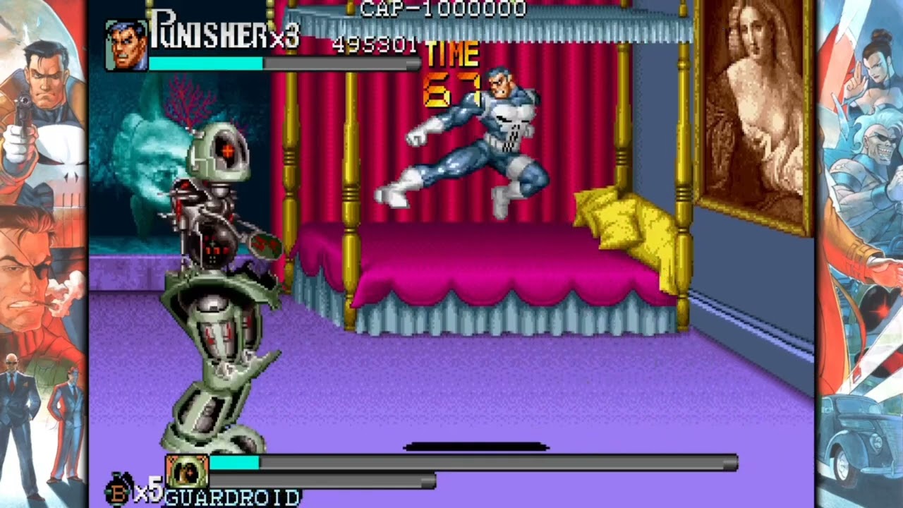 The Punisher Full Playthrough (Frank Castle) | Marvel vs. Capcom Fighting Collection | PS4