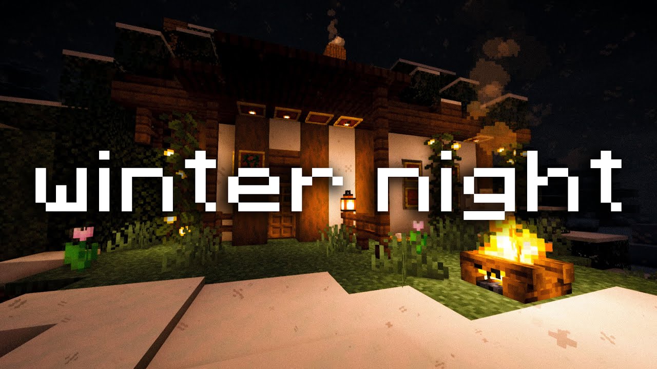 home feels quieter at night... minecraft ambient music & winter ambience