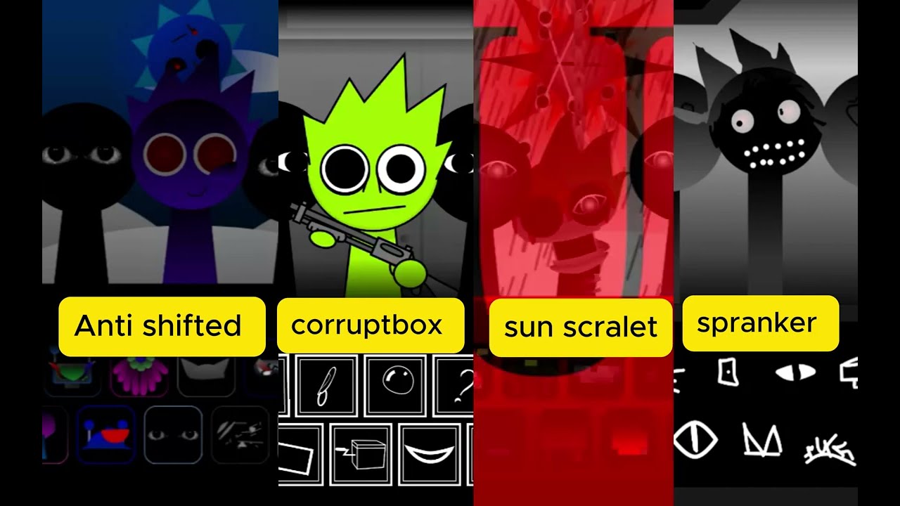 incredibox Sprunki Anti-Shifted 2P & Sprunki Phase 6: The Scarlet Sun Deluxe & Reanimated