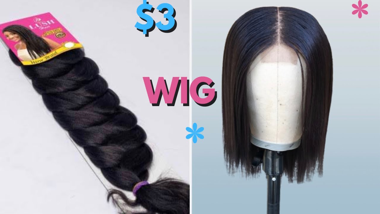 Diy wig:How to make a wig/ Wig making for beginners/ Braiding hair wig