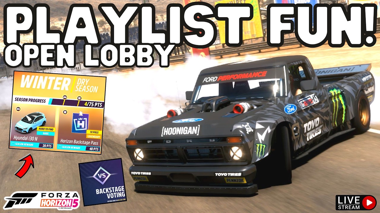 Forza Horizon 5-Winter Playlist completion-Lets talk FH6-Backstage vote and more!-OPEN LOBBY