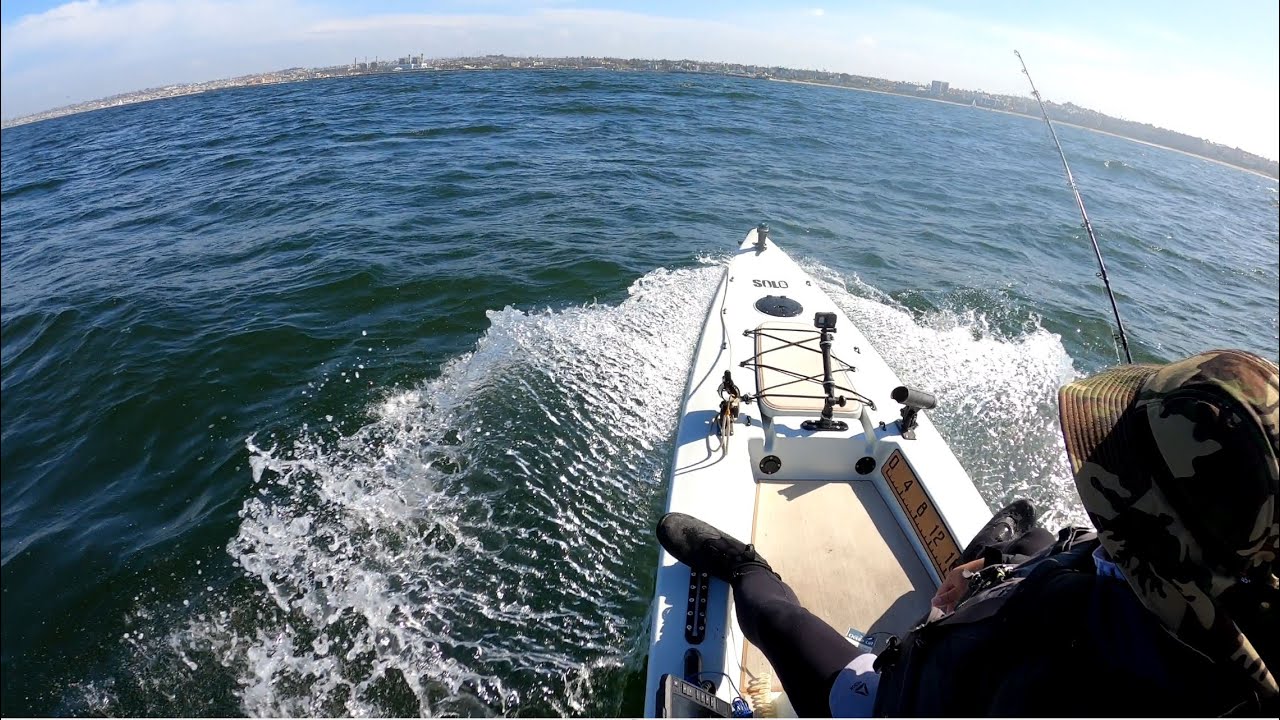 Fishing in high wind and choppy conditions (Redondo Beach King Harbor)