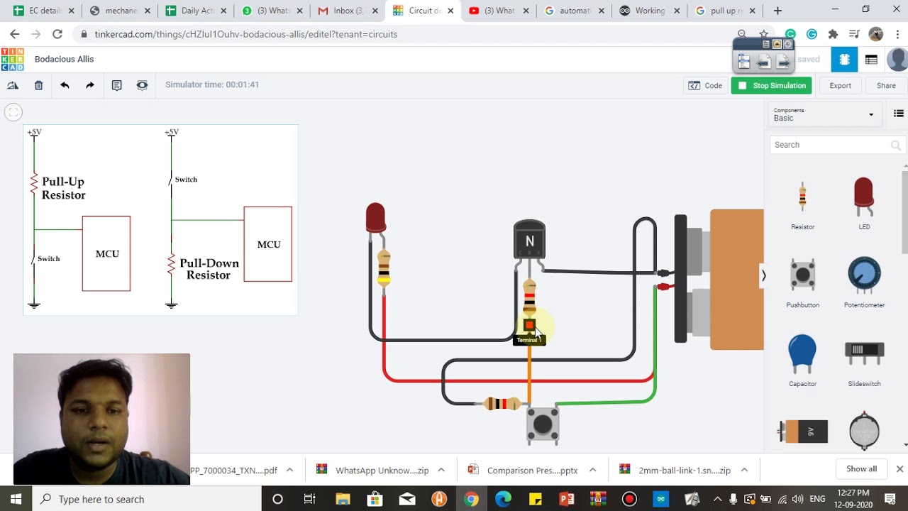 Part 12: Pull up and pull down resistor in Tamil Explanation