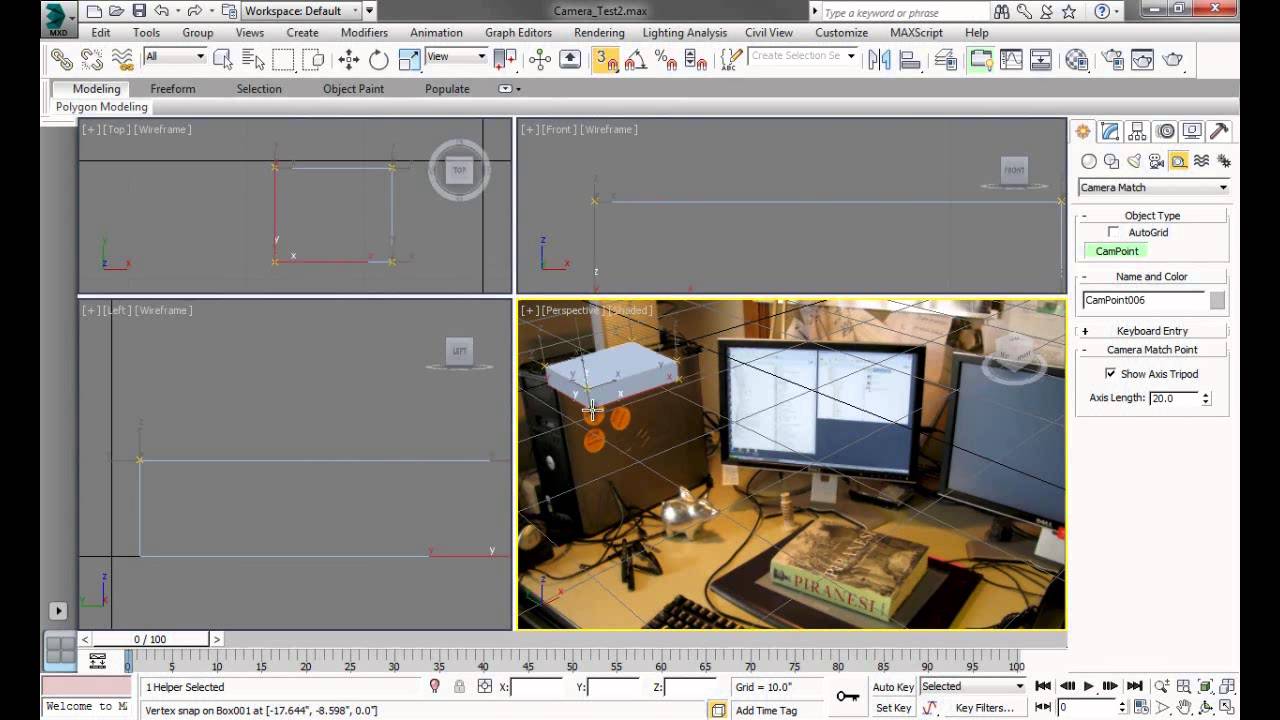 Tutorial for Camera Match Utility in 3d Studio Max