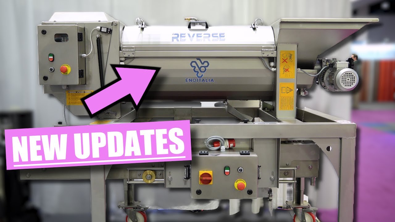 The NEW and IMPROVED Reverse Crush Pad with Auto Sorting | Enoitalia Jolly 60 | MoreWine! Pro