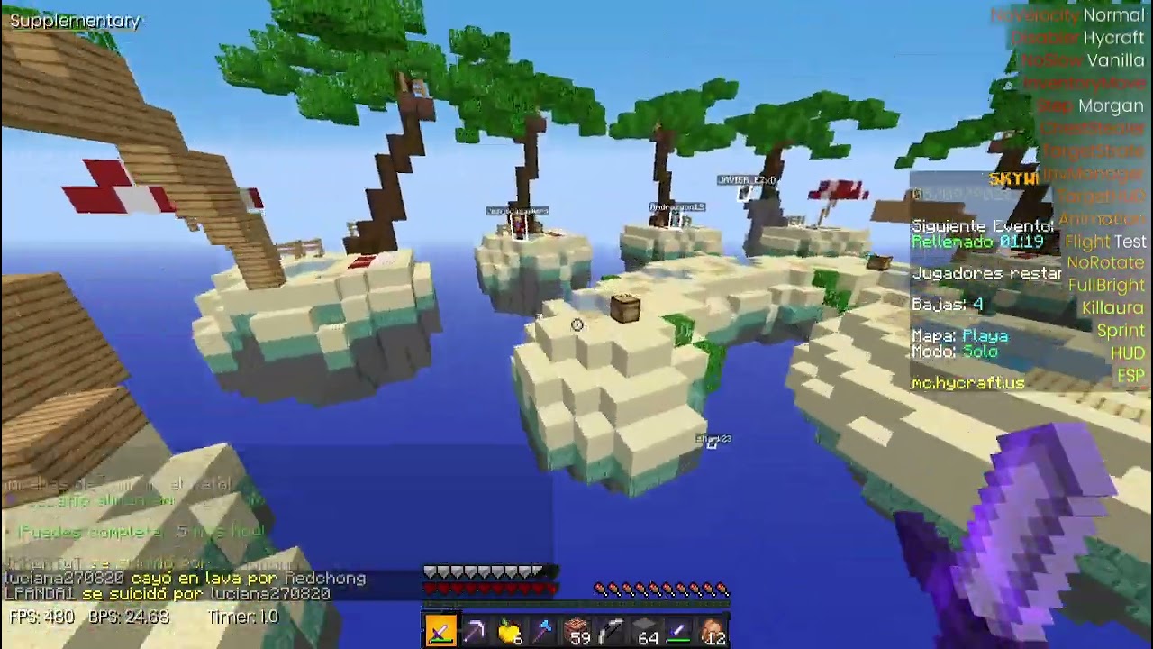 Hycraft speedrun with full disabler
