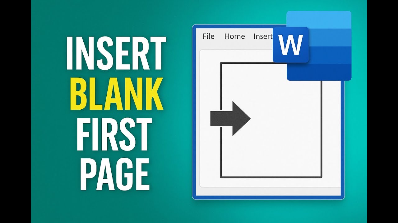 How to Insert a Blank First Page in MS Word 📝 | Quick & Easy Method!