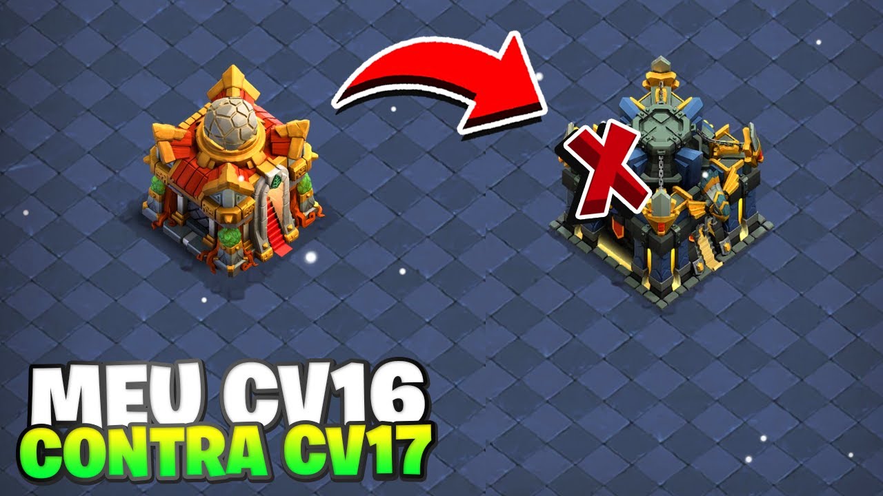 USEI MEU CV16 CONTRA 2 CV17 E O INACREDITAVEL ACONTECEU NO CLASH OF CLANS!