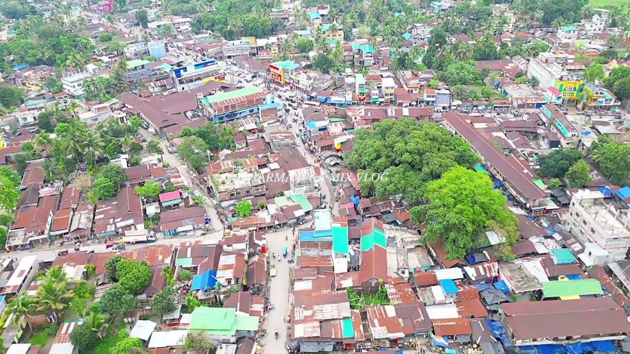 Kamakhyaguri Town Drone View