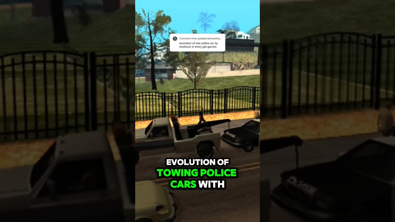 Evolution of Towing Police Cars with a Tow Truck in GTA Games