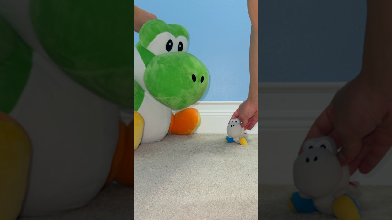 It&rsquo;s raining Yoshies out there! ⛈️ #shorts #mario #yoshi #plushies #supermario