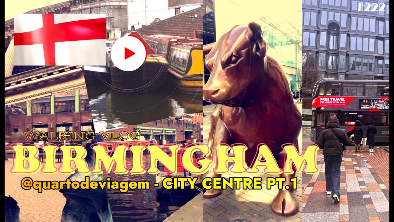 assim é um dia em BIRMINGHAM PT.1 United Kingdom 🇬🇧 |  (4K) 222