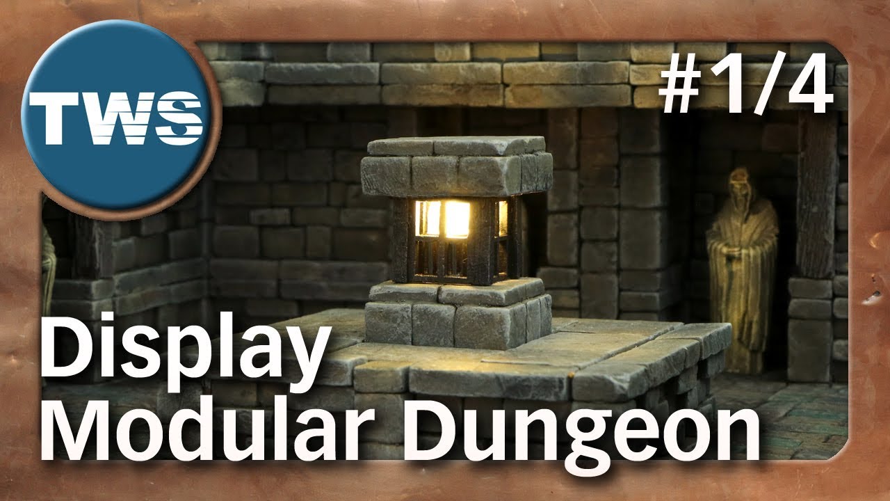 Tutorial: Modular Dungeon-Display #1/4 / Halle / hall (Tabletop-Gelände, TWS)