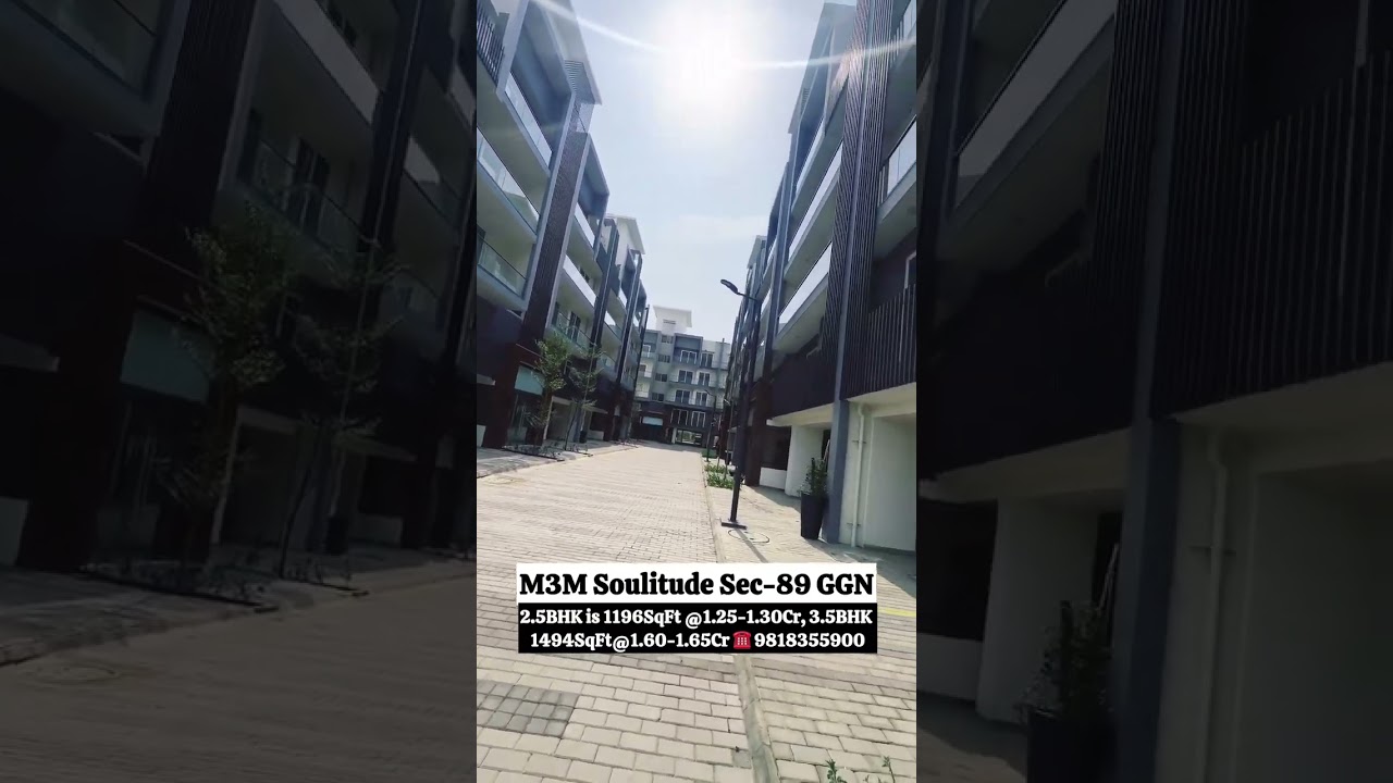 M3M Soulitude boutique floors at Sector 89 Gurgaon, Possession Offered,Call 9818355900 for more info