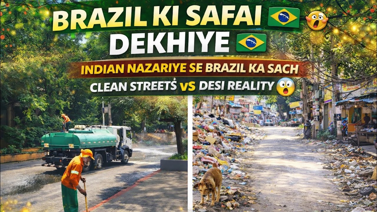 “Brazil Ki Clean Streets 😲 | Indian Family Ka First Reaction 🇮🇳🇧🇷”#indianbahuinbrazil 
