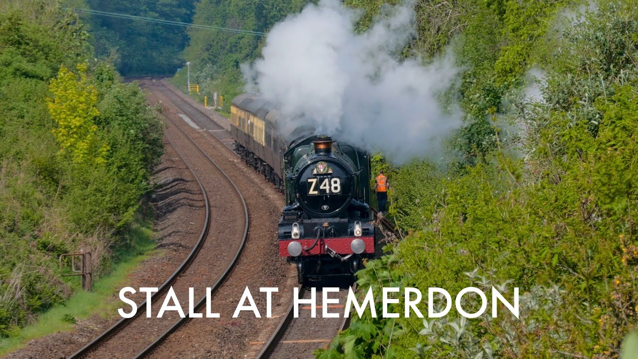 STALL AT HEMERDON - 7029 Clun Castle on the West Country Banks unassisted! - 1Z48 2024