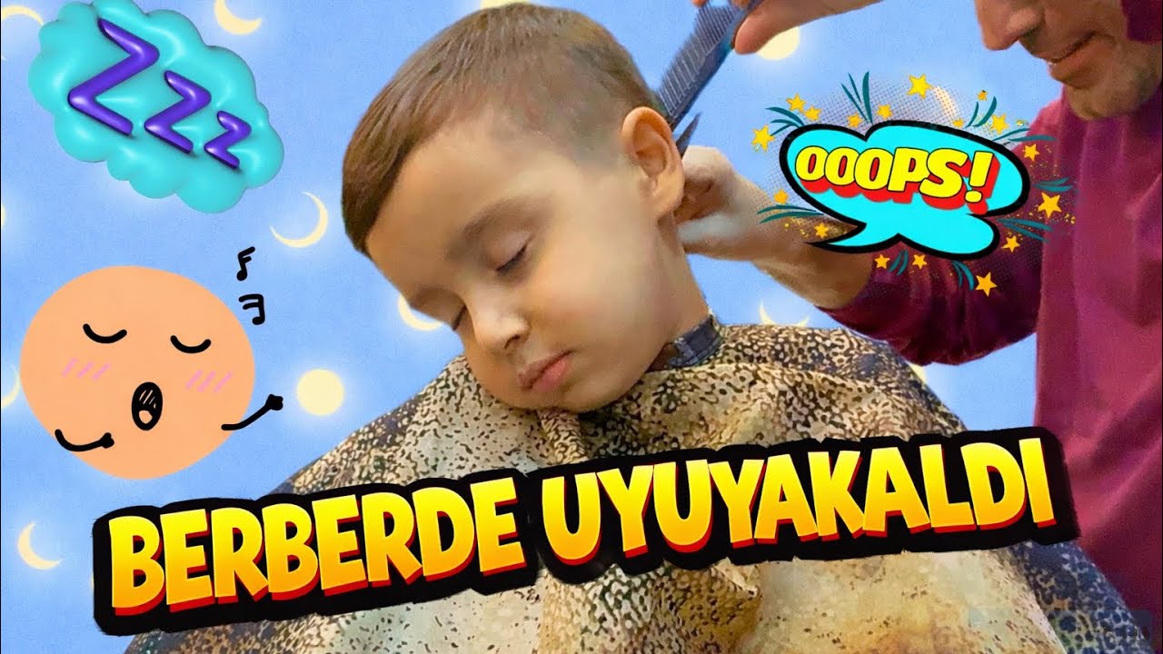 Ertuğrul ve Batuhan kardeşler traş oldu. Batuhan berberde uyuyakaldı😱