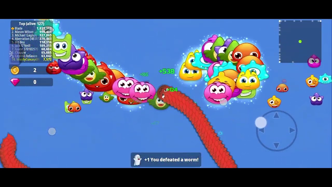 New Worms zone new Rad snake gaming video #wormszone #new #viral #snake #youtube #gaming #video 