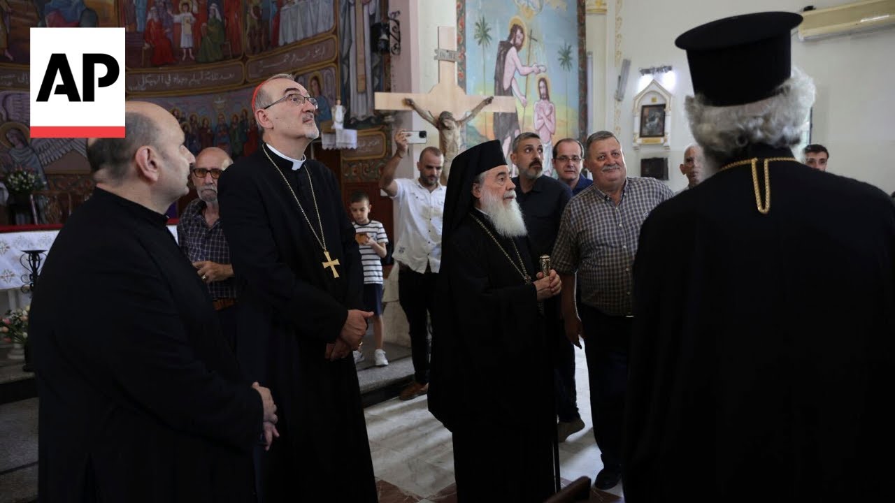 Christian patriarchs make rare visit to Gaza after Israel strike on church