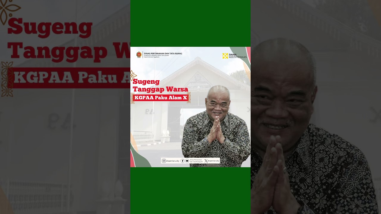 Sugeng Tanggap Warsa KGPAA Paku Alam X #dispertarudiy #jogja