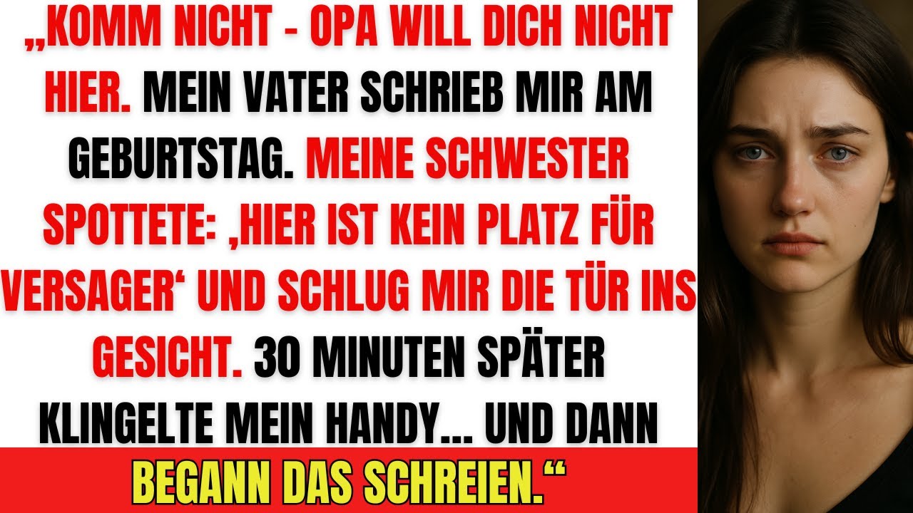 &bdquo;Komm nicht&ldquo;, sagte Papa. Schwester schlug die T&uuml;r zu: &bdquo;Hier ist kein Platz f&uuml;r Versager&ldquo;