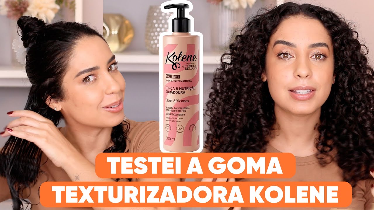 TESTEI A GOMA TEXTURIZADORA DA KOLENE NO MEU CABELO CACHEADO | JULIANA LOUISE