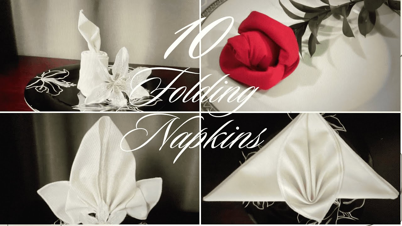 10 Napkin Folding Ideas