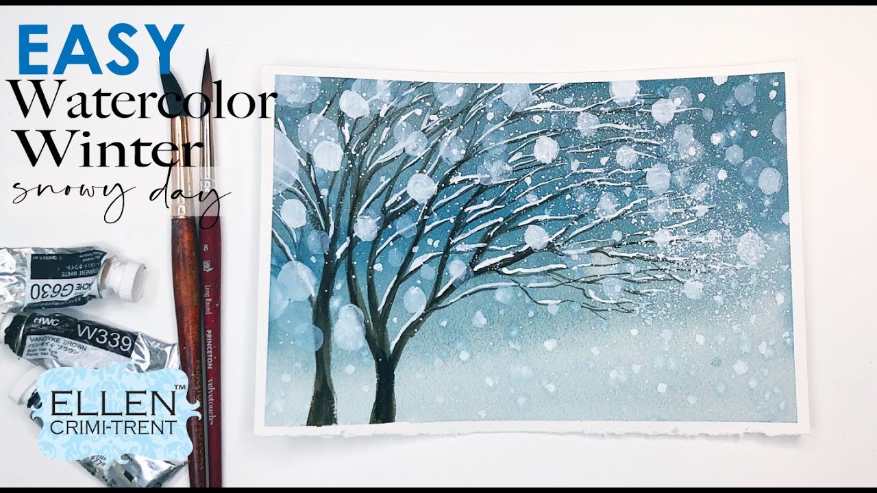 EASY ❄️ Winter Watercolor Tutorial