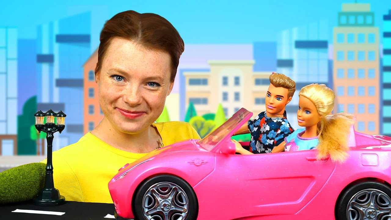 Video mit Barbie auf Deutsch. Barbie m&ouml;chte lernen wie man Auto f&auml;hrt. Spielspa&szlig; mit Irene