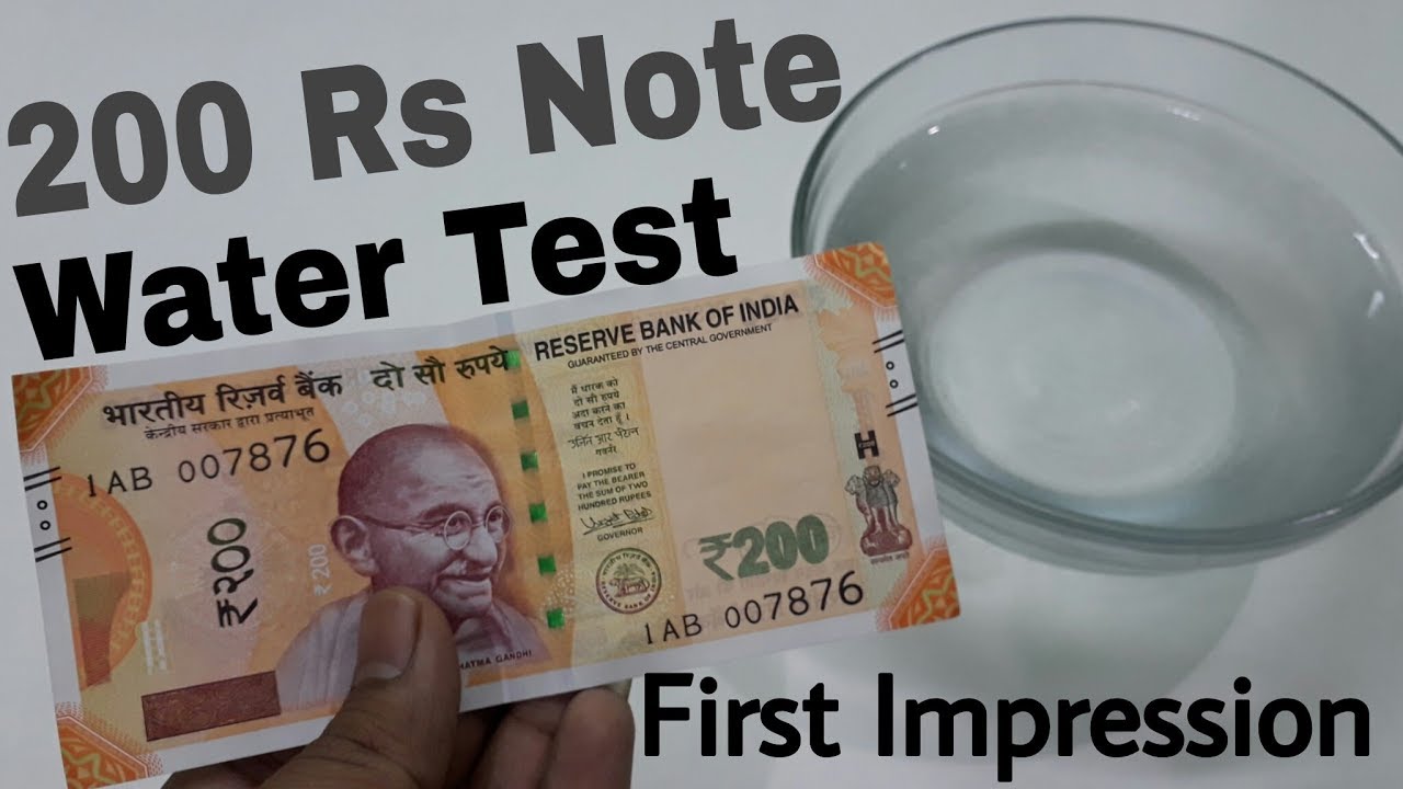 Exclusive 200 Rs Note Water Test and First Impression || Tech Indian
