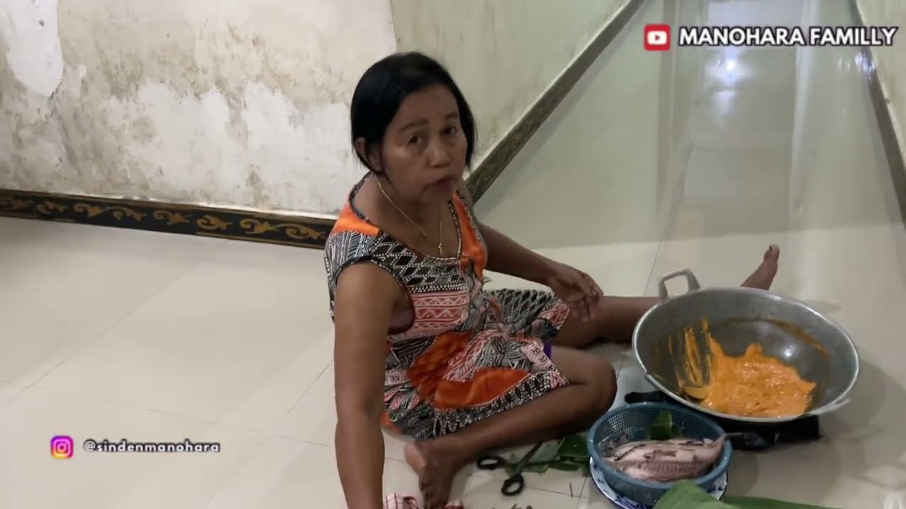 MAK SAWI MASAK PEPES DAN BOTOK BUAT ABAH KIRUN GAESS