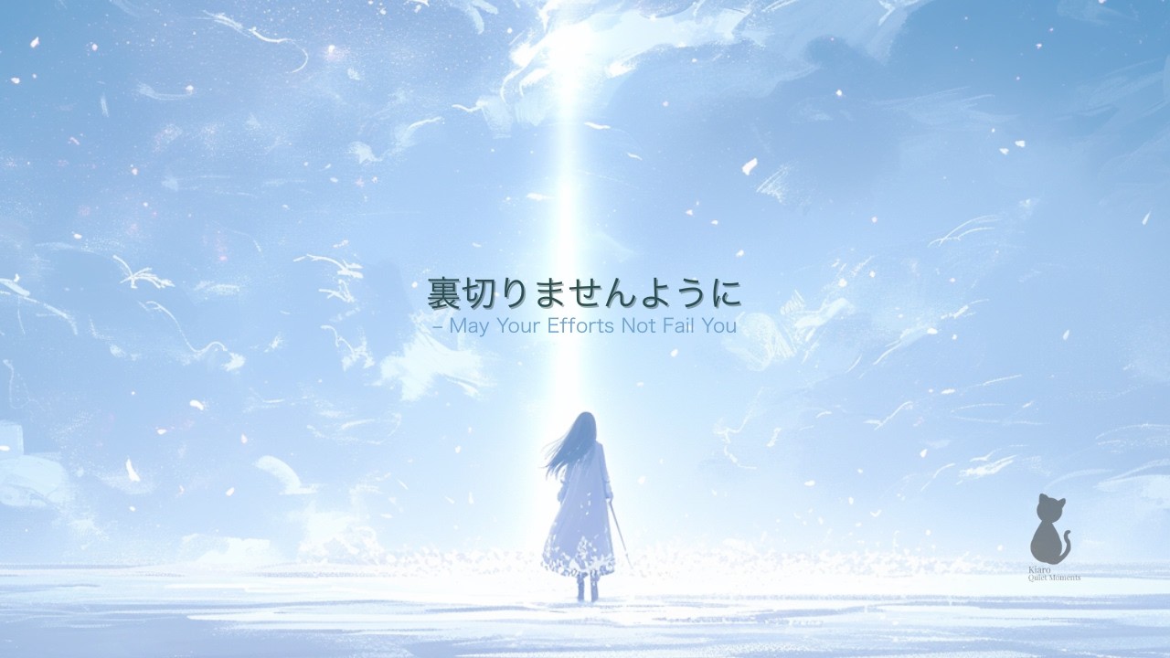 裏切りませんように ー May Your Efforts Not Fail You