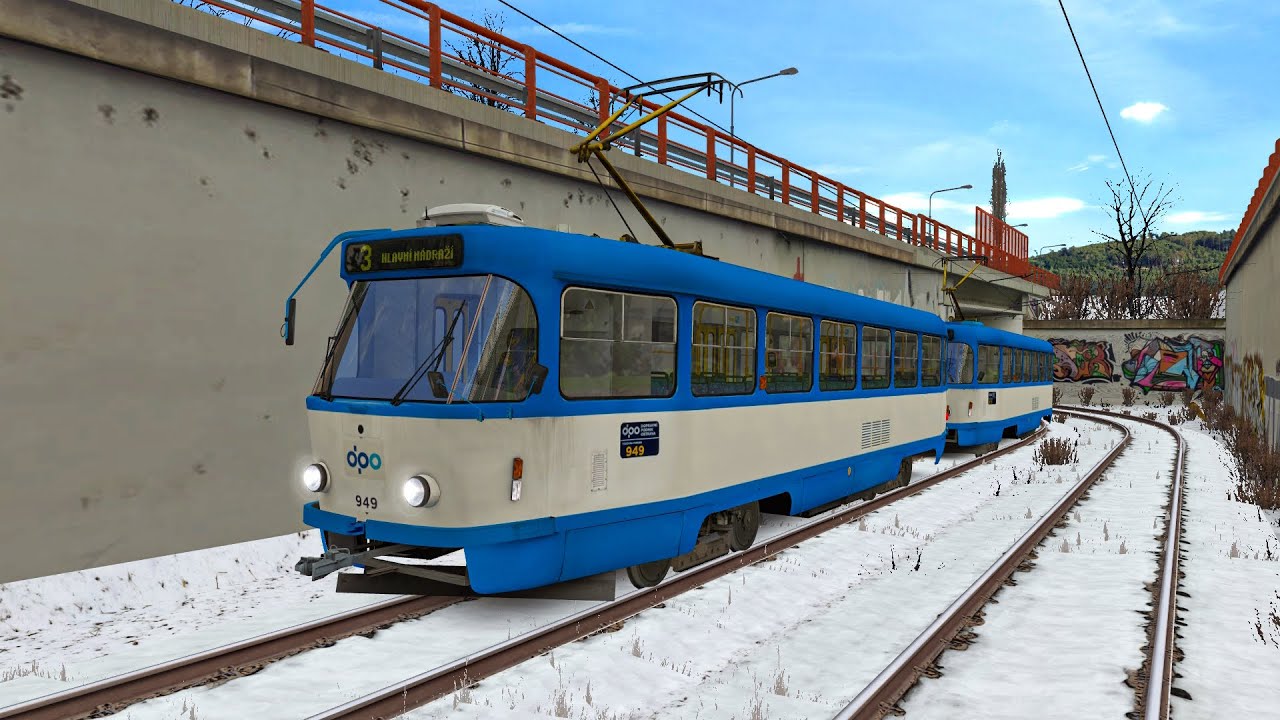 SIMT | Linka 3 | ČKD Tatra T3R.P #949+975 | DPO | Nová verze