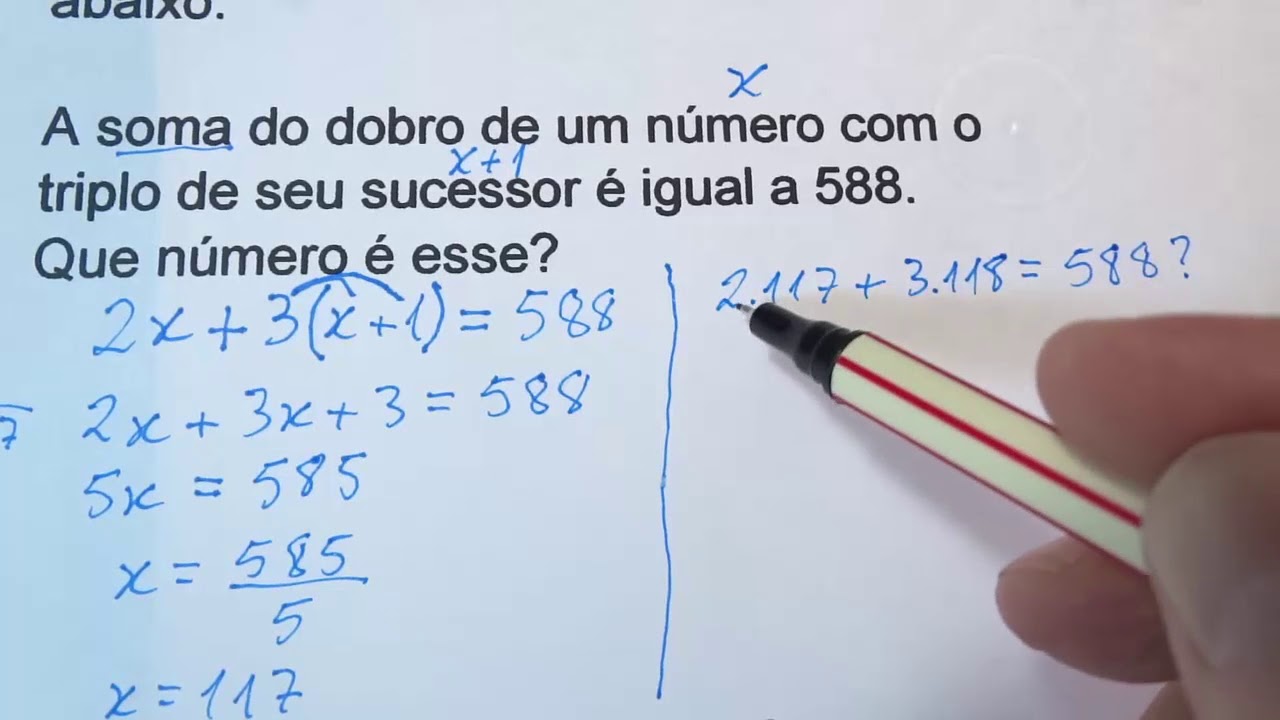 Equações contextualizadas, uso de linguagem algébrica