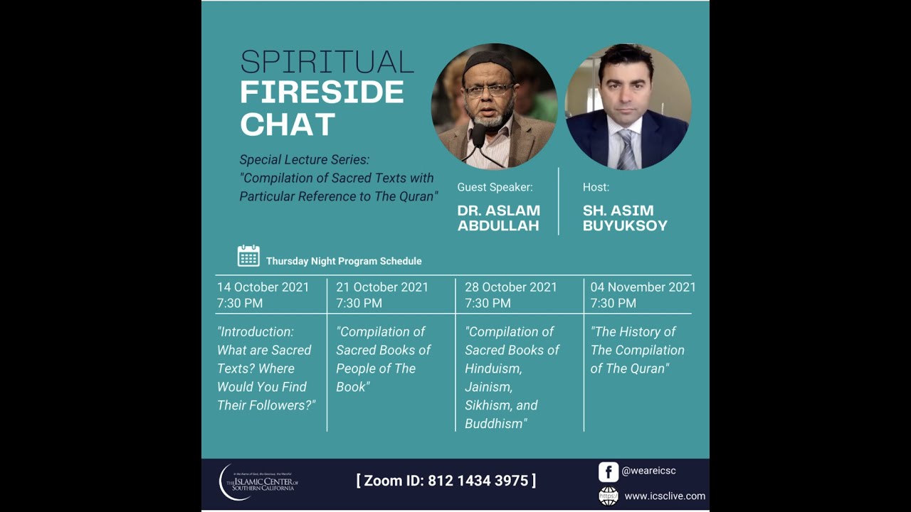 Spiritual Fireside Chat: Sheikh Asim Buyuksoy - Compilation of Sacred Books of People of the Book