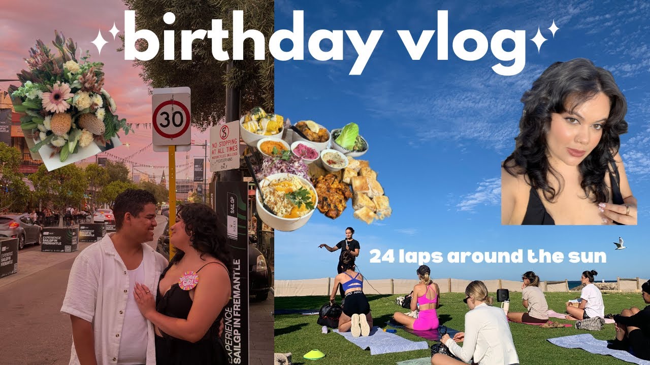wholesome bday vlog!! turning 24 ✨dinners, mecca makeup haul, pilates and matcha & walks