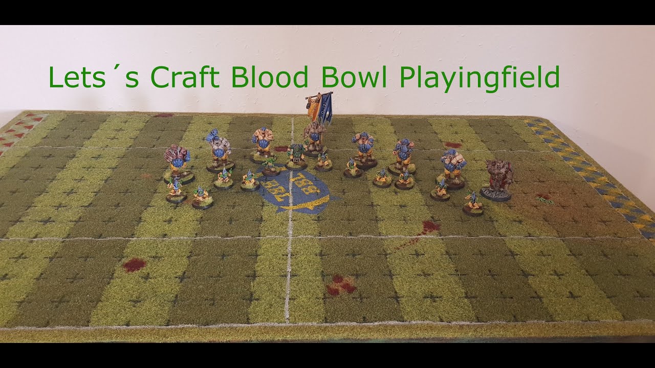 Blood Bowl Spielfeld selber bauen.Build your own Blood Bowl playing field.