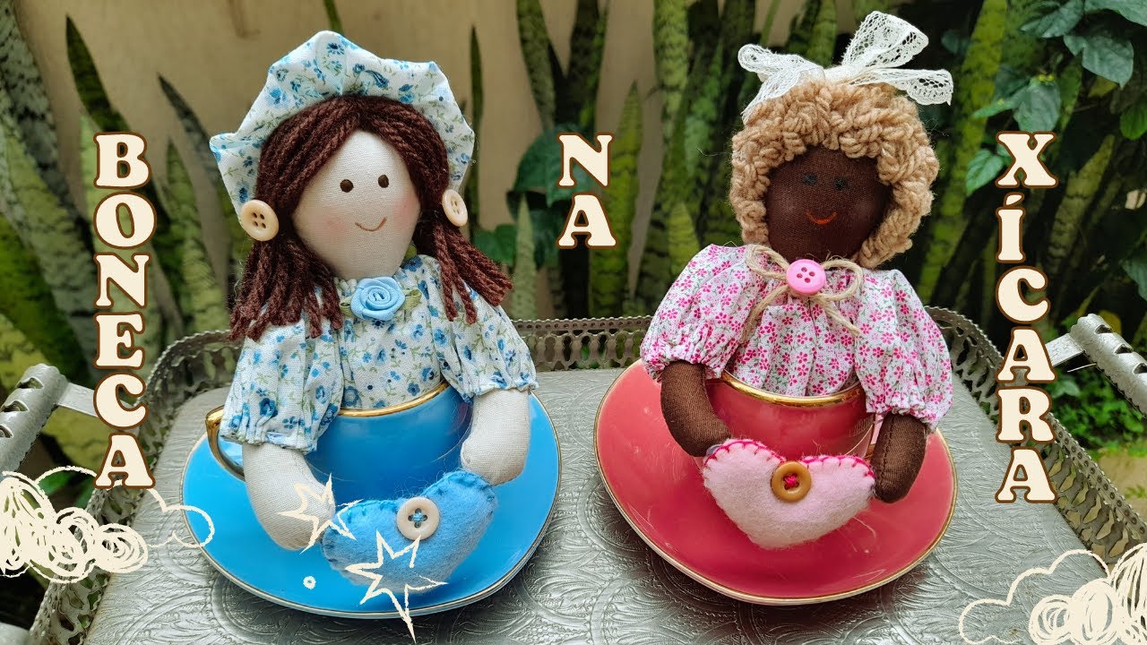 DIA DAS MÃES: BONECA NA XÍCARA DE CAFÉ.