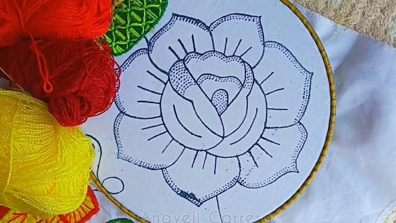 Bordado fantasía para rosa#28super hermosa fácil de aplicar en variedad de diseños 🍈🍏🍐🍓🍎🧺