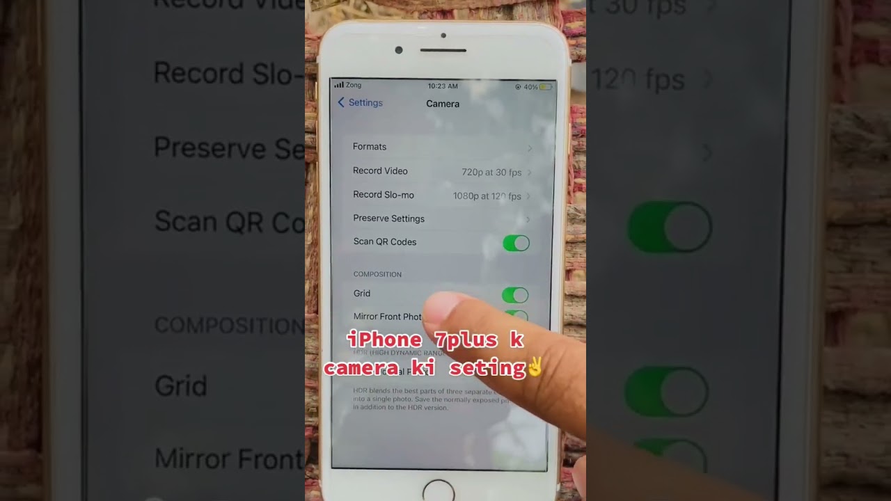 i Phone 7 Plus Camera Setting
