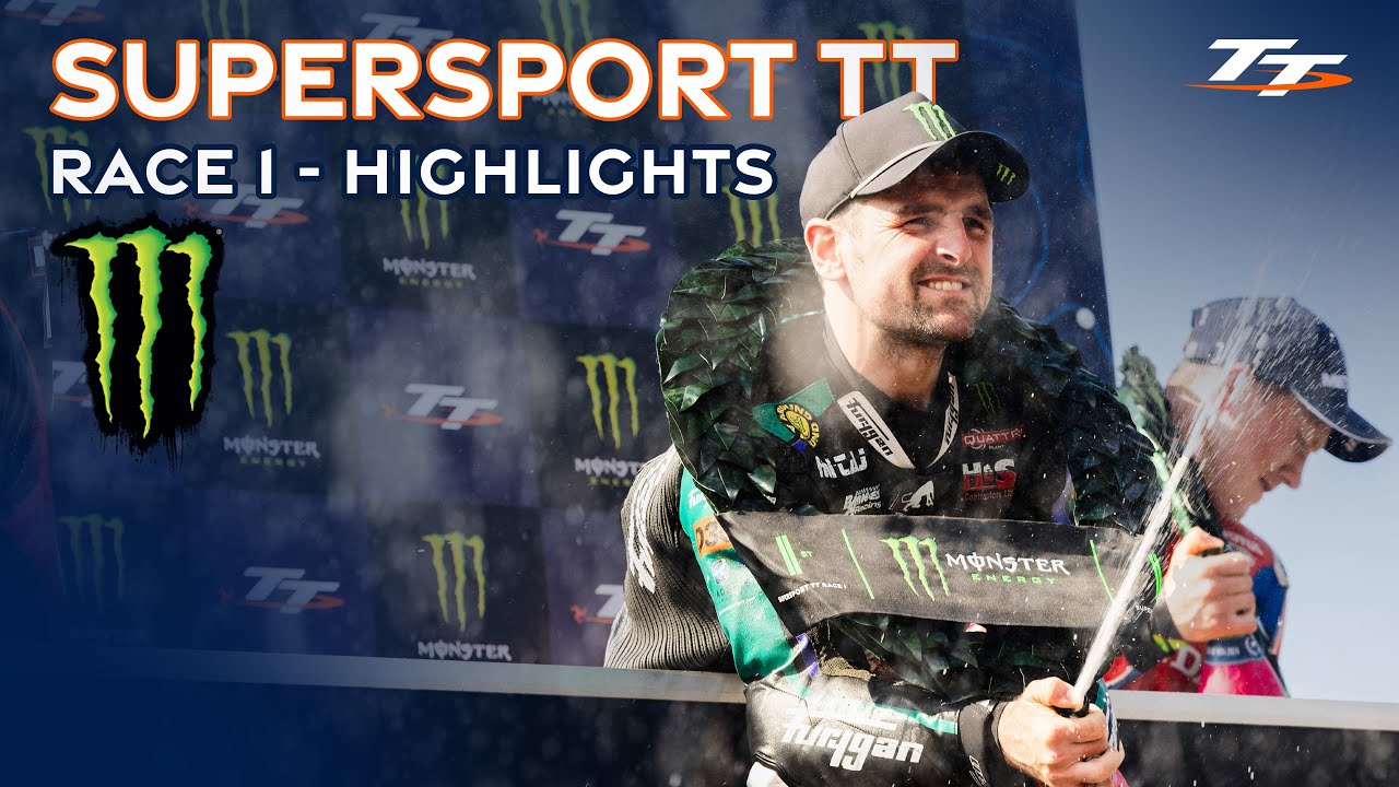 Гонка Monster Energy Supersport TT 1 — основные моменты | Гонки Isle of Man TT 2024