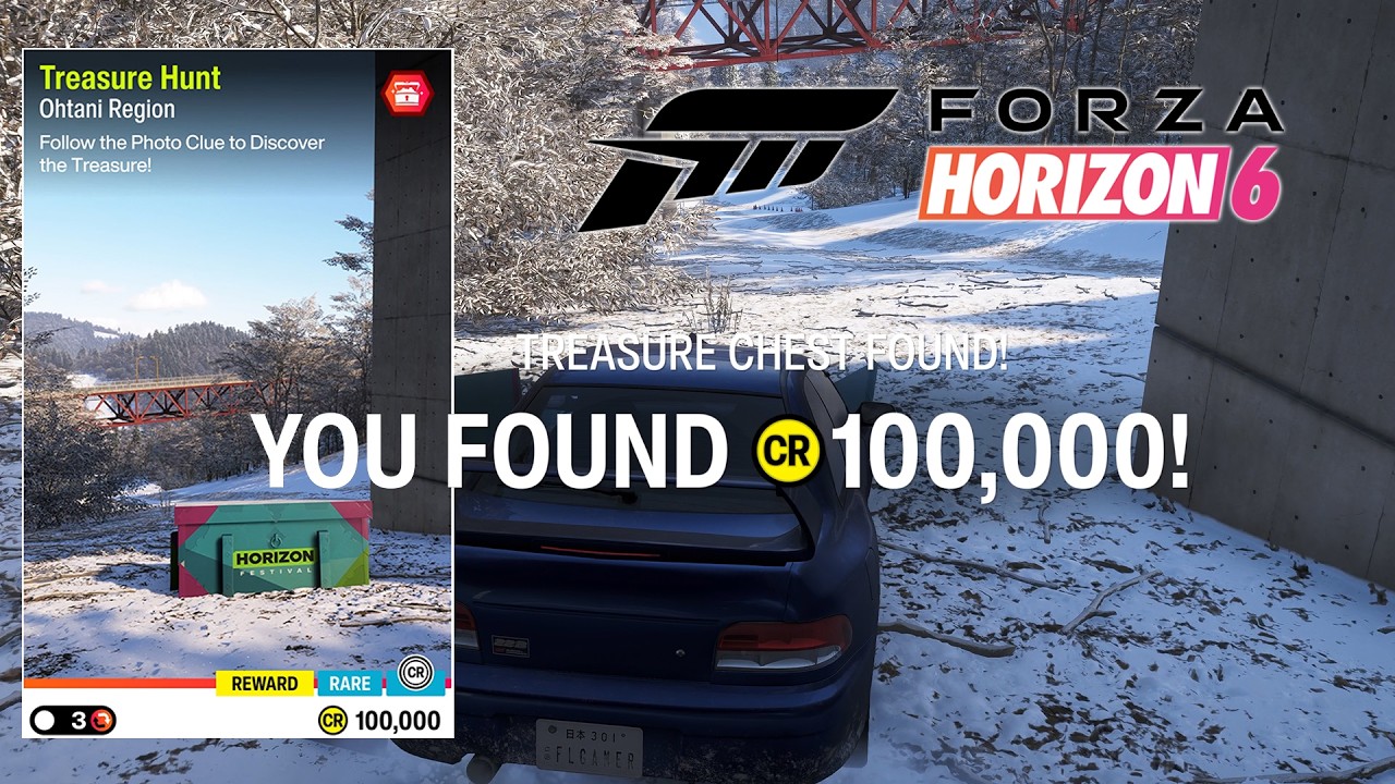 Treasure Hunt Ohtani Region Winter Exact Location on The Map Forza Horizon 6