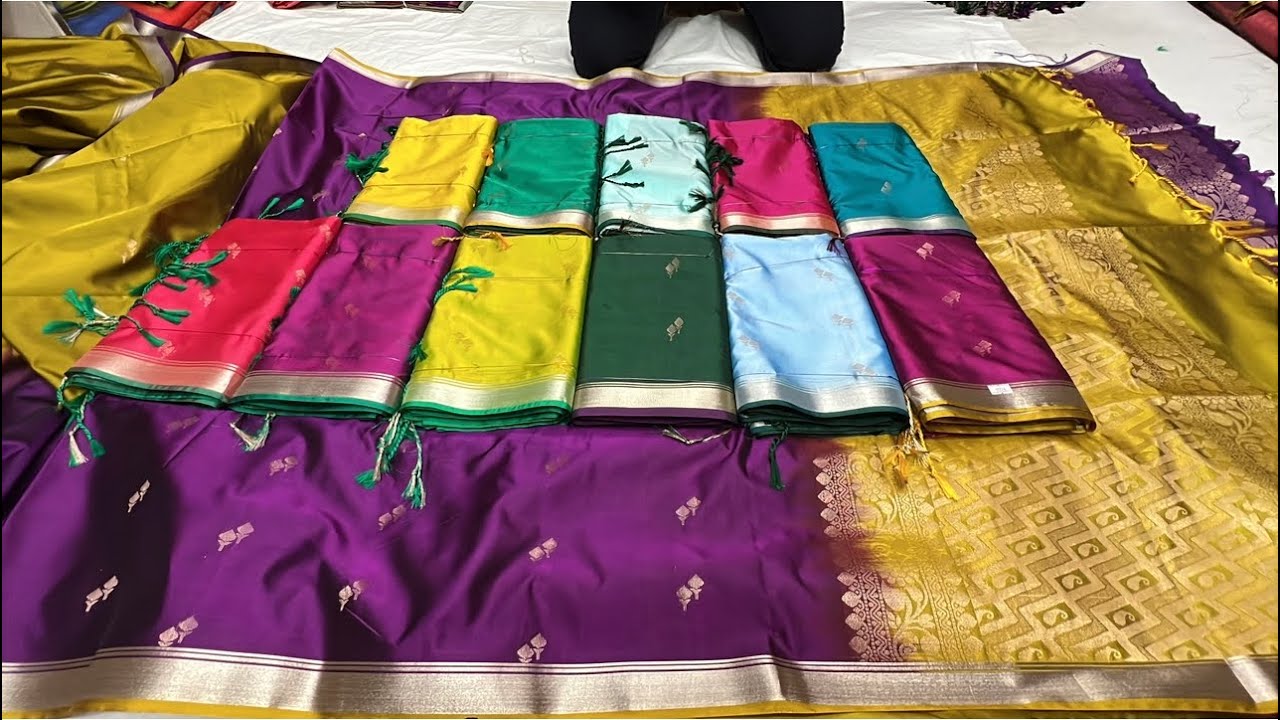 From 685/- Chickpet Bangalore wholesale Silk sarees||Single saree Courier available