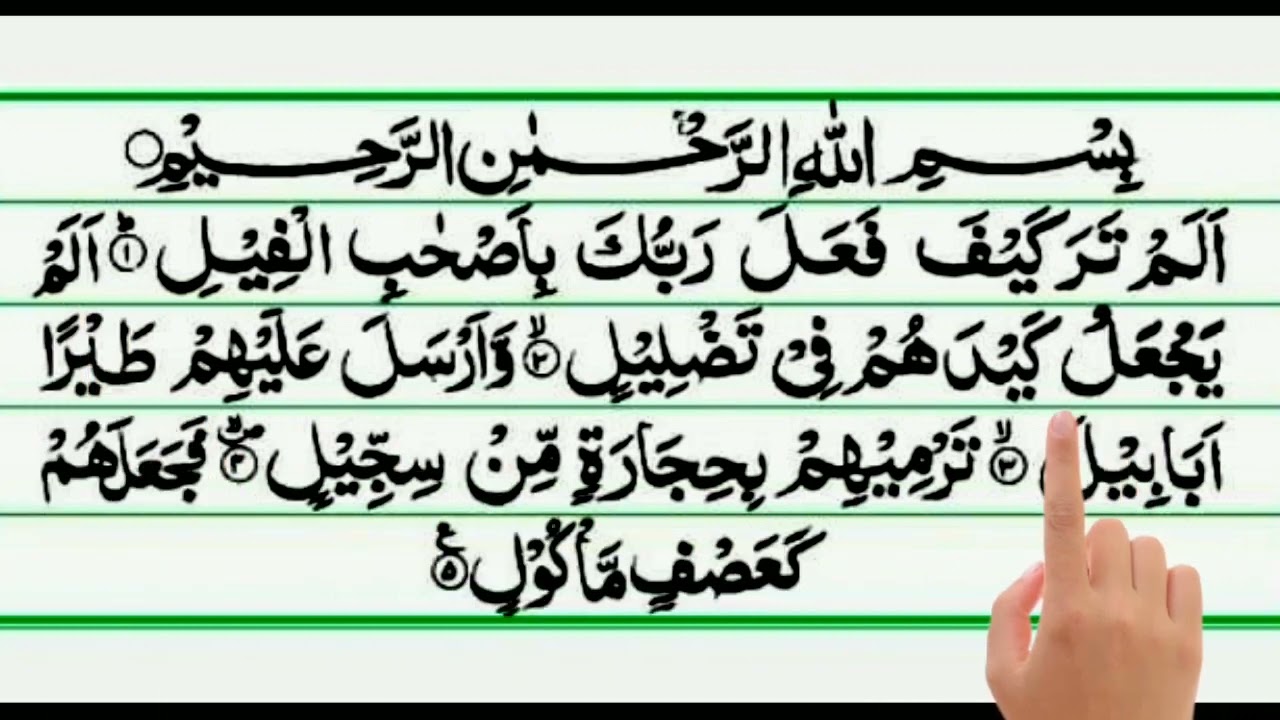 Alam tara kaifa fala rabbuka Surah